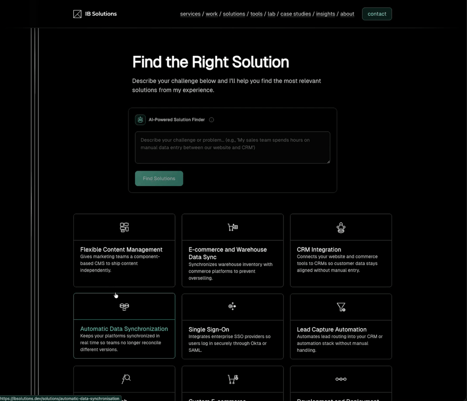 How our AI search helps service businesses match prospects to proven solutions